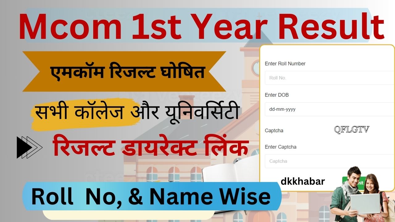 Mcom 1st year Result 2024