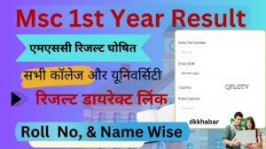 Msc 1st year Result 2024