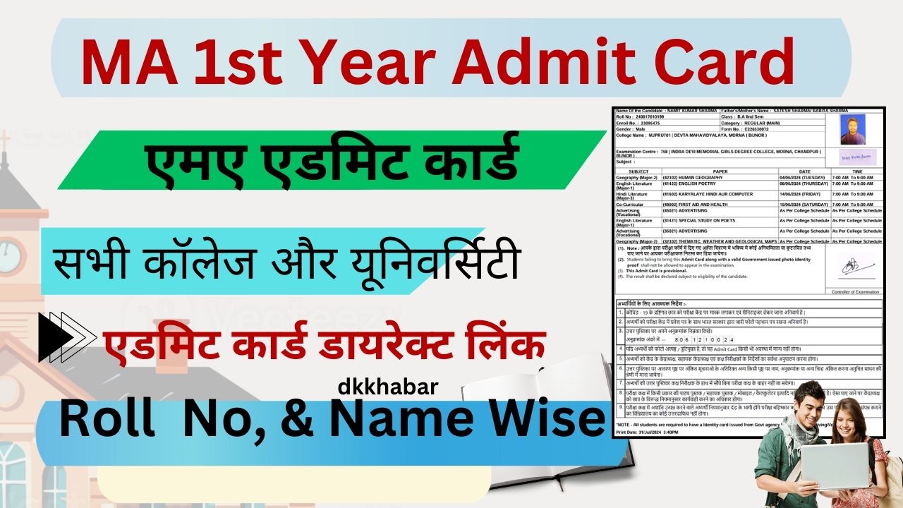 MA 1st Year Admit Card 2024