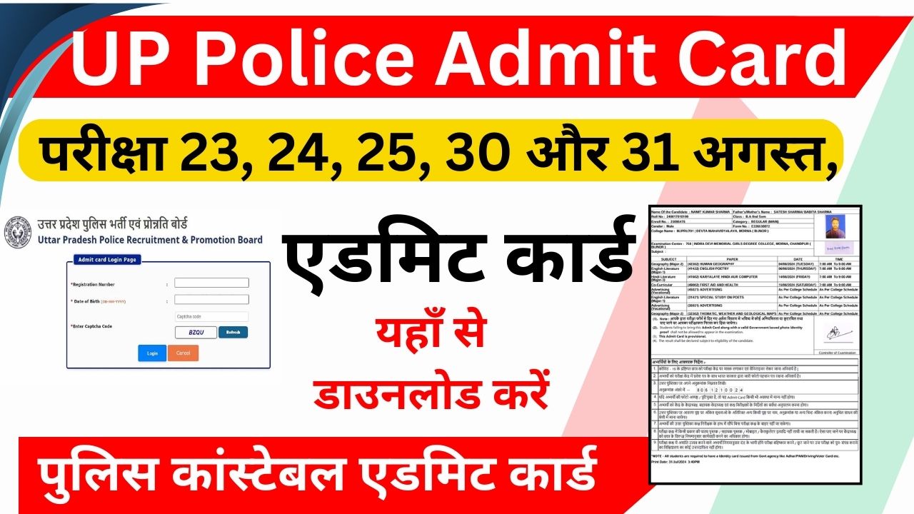 UP Police Constable Admit Card 2024