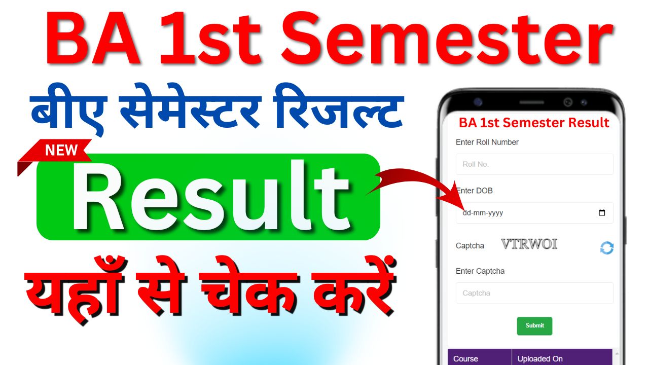 BA 1st semester Result 2024