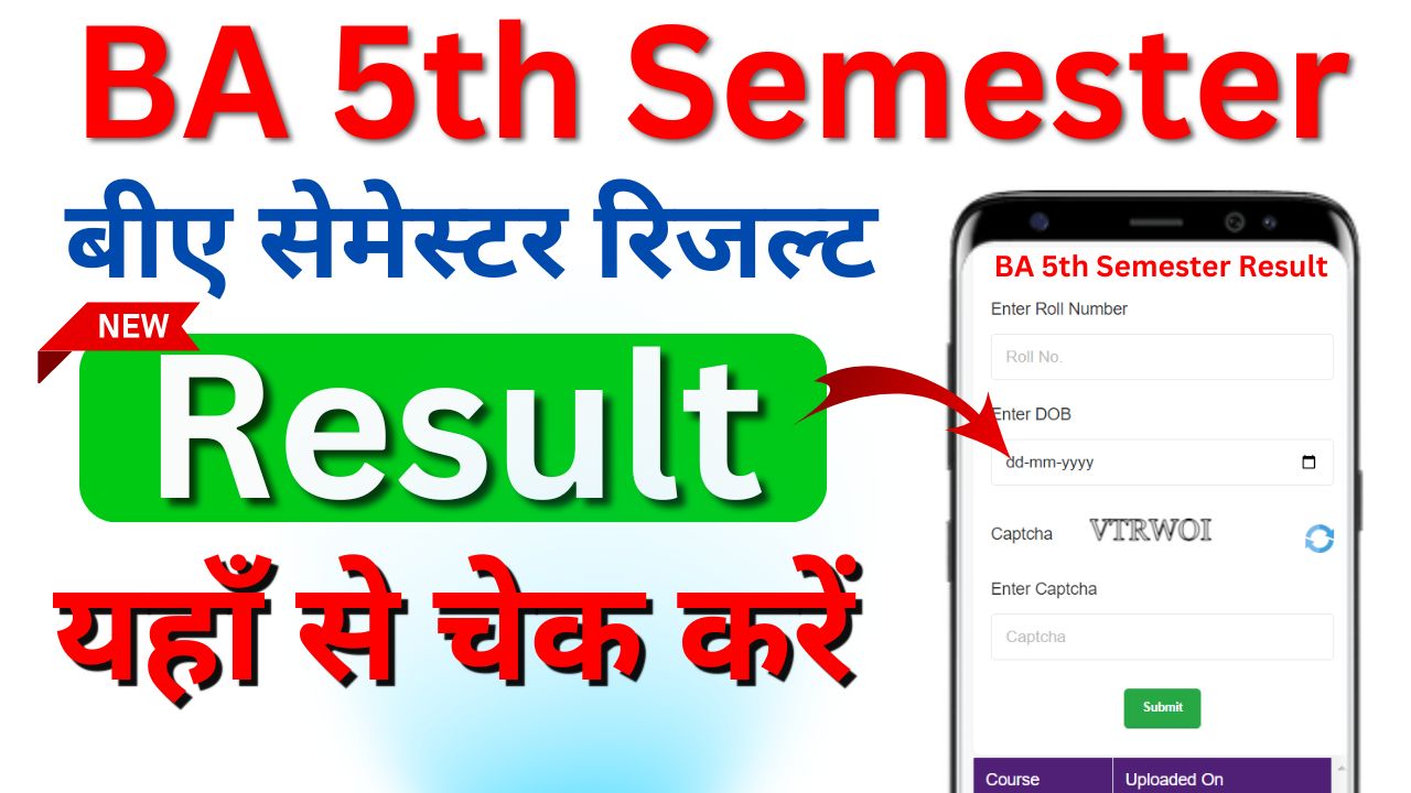 BA 5th semester Result 2024