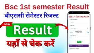 Bsc 1st semester Result