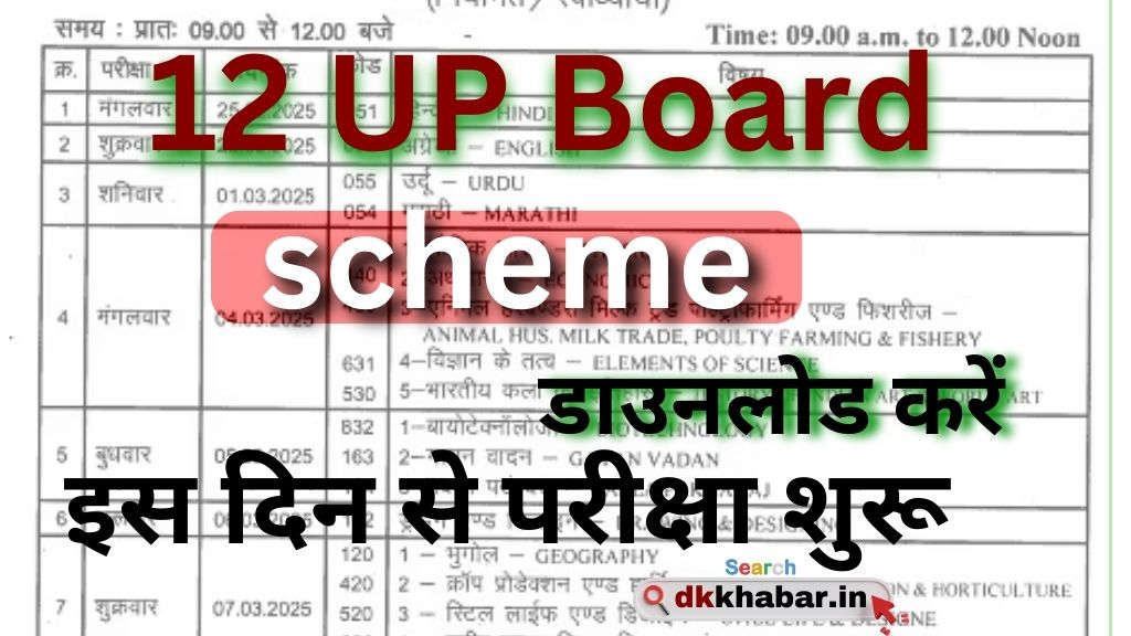 12 UP Board scheme