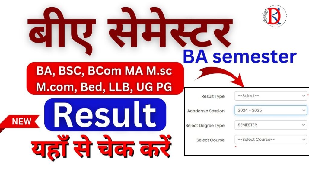 BA Sem wise Result 2024 Download Link