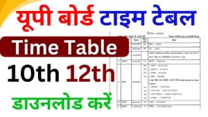 UP Board Time Table 2025