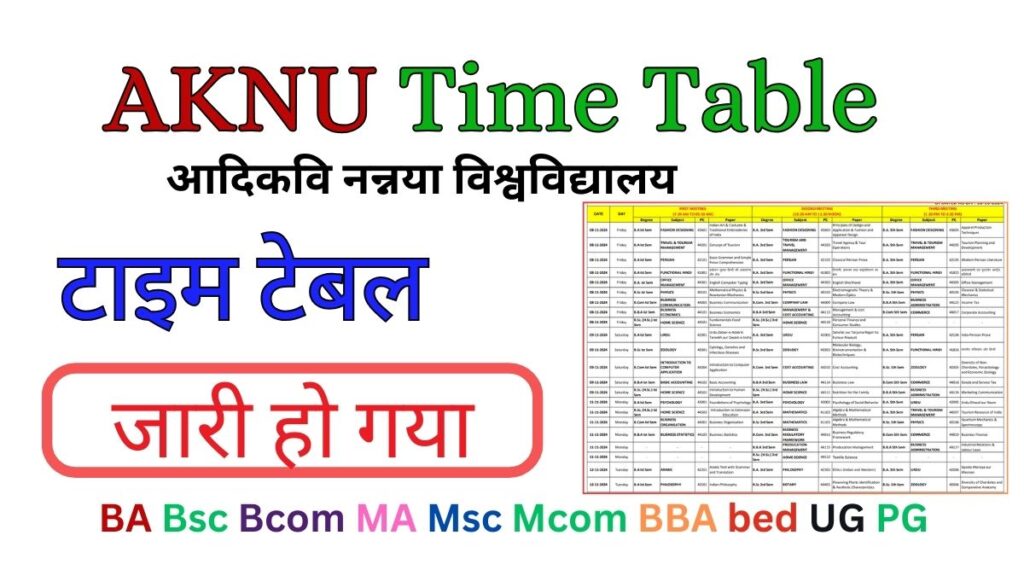 AKNU Time Table