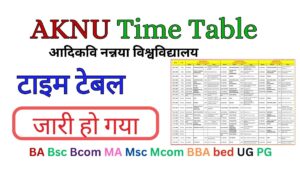 AKNU Time Table