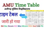 AMU Time Table