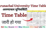 Arunachal University Time Table