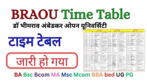 BRAOU Time Table