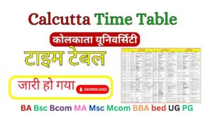 Calcutta Time Table