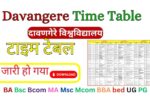 Davangere Time Table