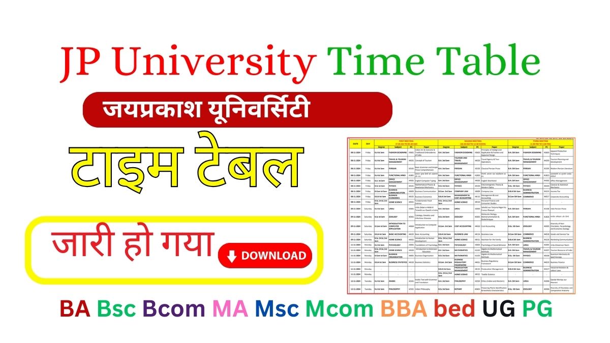 JP University Time Table