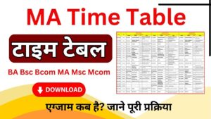 MA Time Table 2025