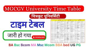 MGCGV University Time Table