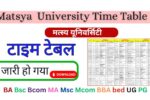 Matsya University Time Table