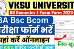 VKSU UG Semester 3 Examination Form 2023-27