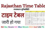 Rajasthan Time Table