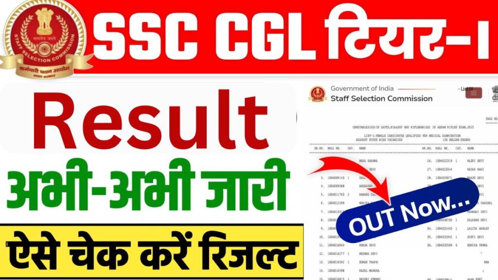 SSC CGL Result 2024 Tier 1