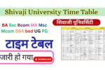 Shivaji University Time Table