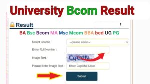 University Bcom Result