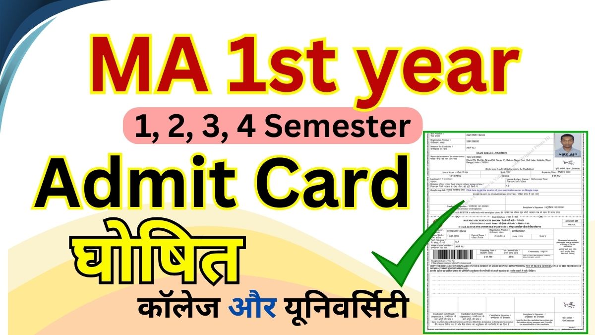 MA 1st year Admit card 2024