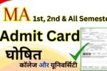 MA Admit Card 2026