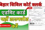 Bihar Civil Court Clerk Admit Card 2024