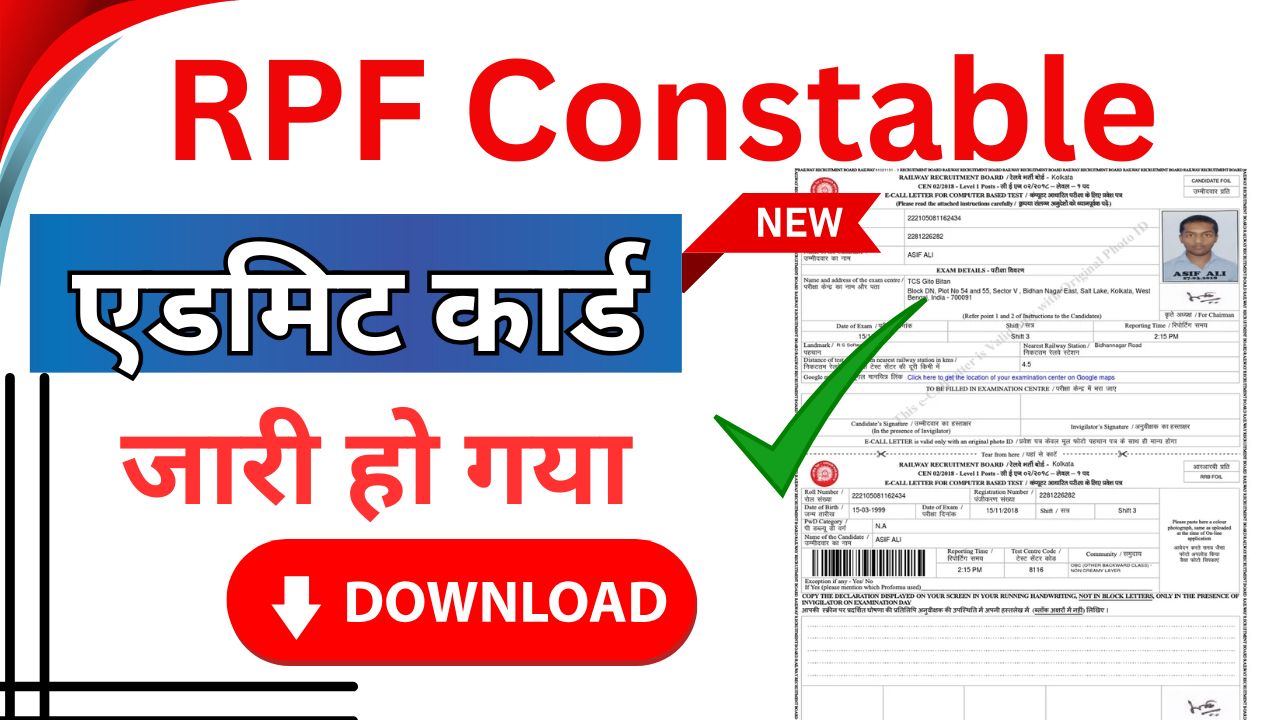 RPF Admit Card 2024