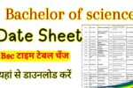 Bachelor of science Date Sheet 2025