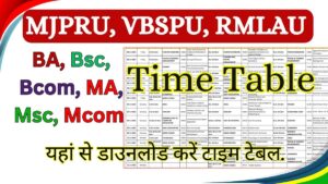 MJPRU, VBSPU, RMLAU Time Table 2024