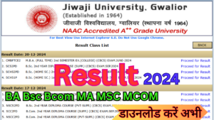 Jiwa ji University Result 2024