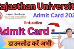 rajasthan university admit card 2024