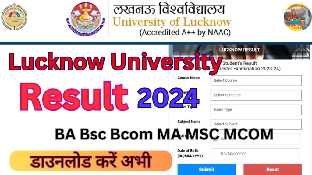 Lucknow University Result 2024