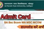 JNVU Admit Card 2024