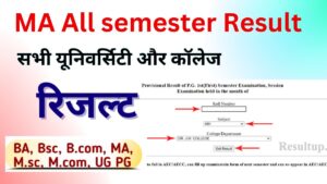 MA semester Result 2024