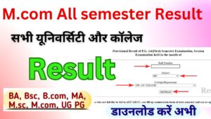 M.com semester Result 2024