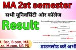 MA 1st semester Result 2024