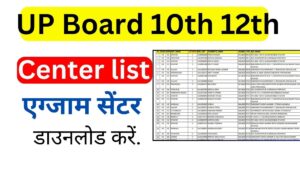 UPMSP UP Board Class 10 Centre List 2025