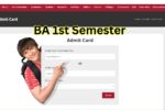 BA 1st Semester Exam Admit Card