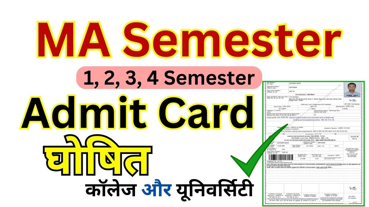 MA Semester Admit Card link