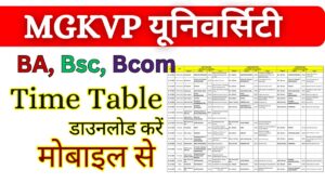 MGKVP Time Table