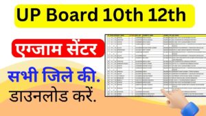 UPMSP UP Board Final Centre List 2025