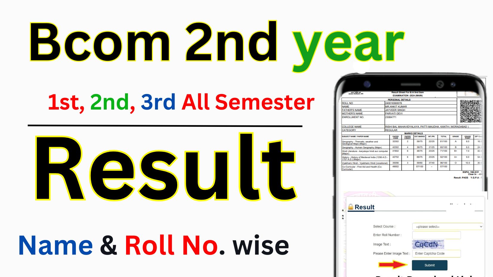 Bcom 2nd year Result