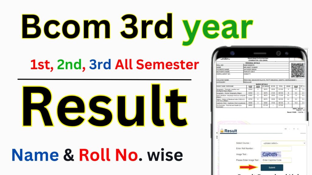 Bcom 3rd year Result