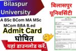 Bilaspur University Admit Card 2025