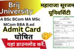 Brij University Admit Card 2025