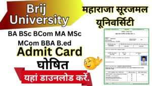 Brij University Admit Card 2025