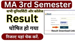 MA 3rd semester Result